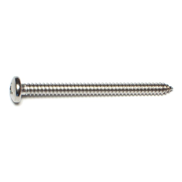 Midwest Fastener Sheet Metal Screw, #14 x 3 in, 18-8 Stainless Steel Pan Head Phillips Drive, 50 PK 53577 - main